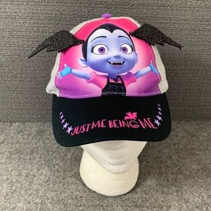 Disney Vamperina Just Being Me Baseball Hat Girls One Size Black Sparkly Wings